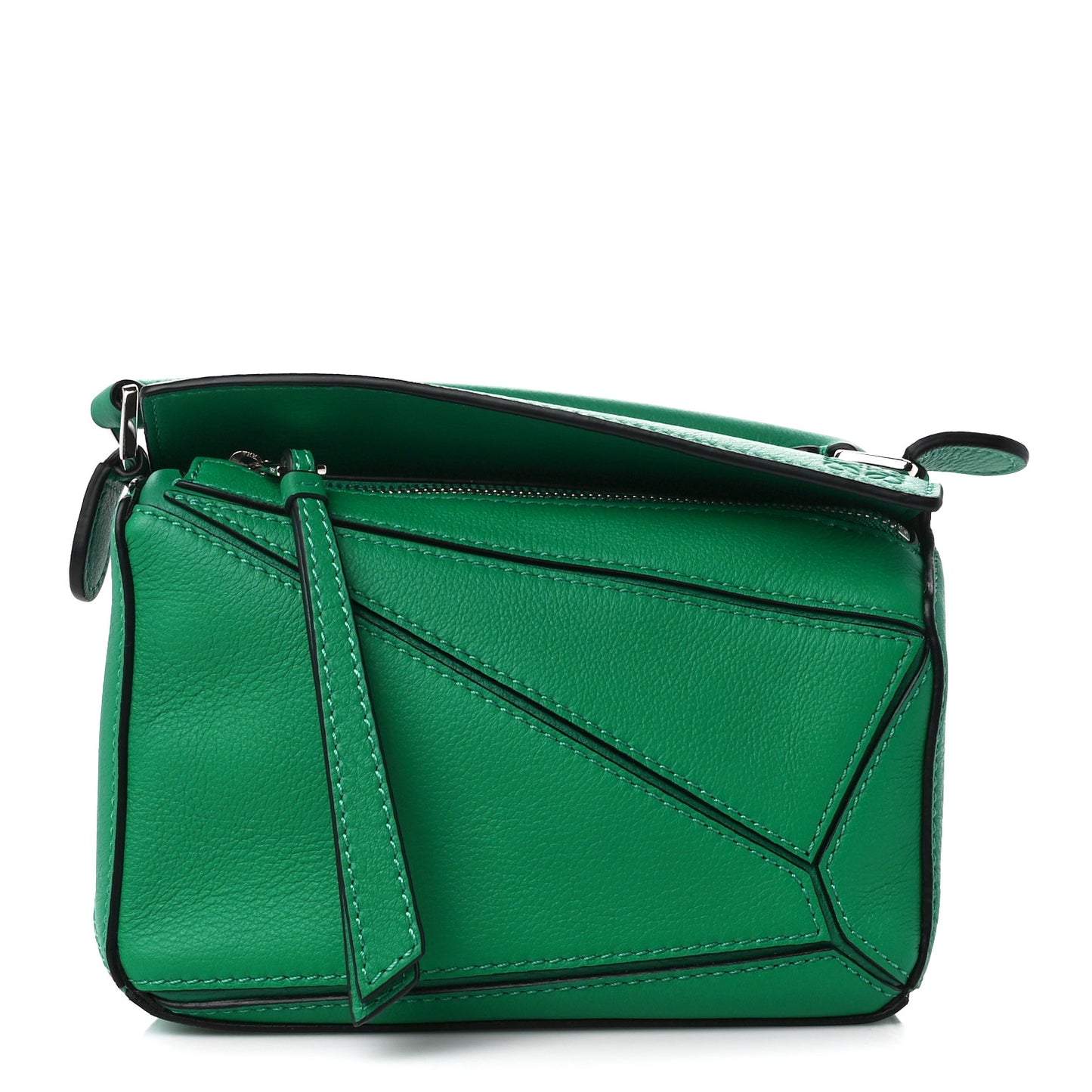 Calfskin Mini Puzzle Bag Jungle Green