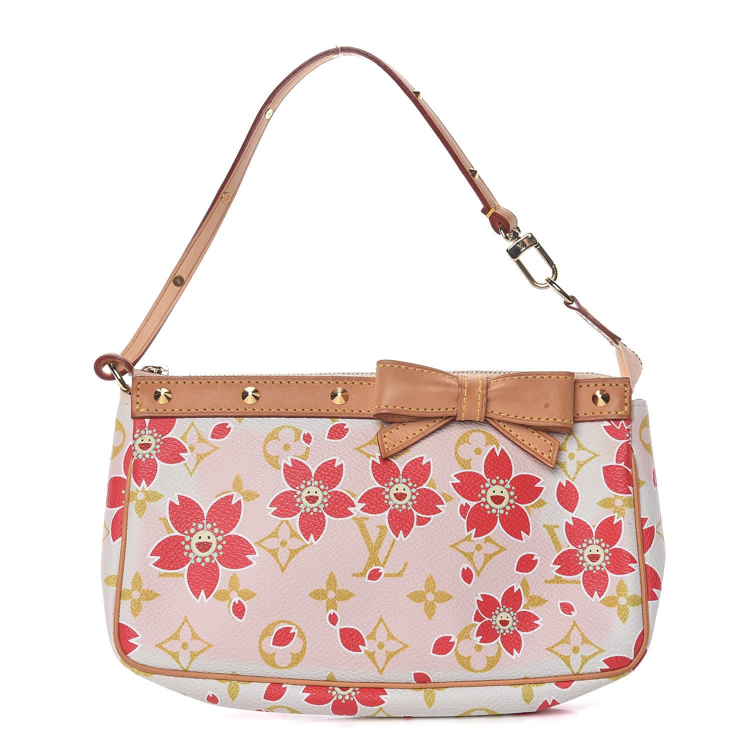 Louis Vuitton Monogram Cherry Blossom Pochette Accessories Red 1 of 14