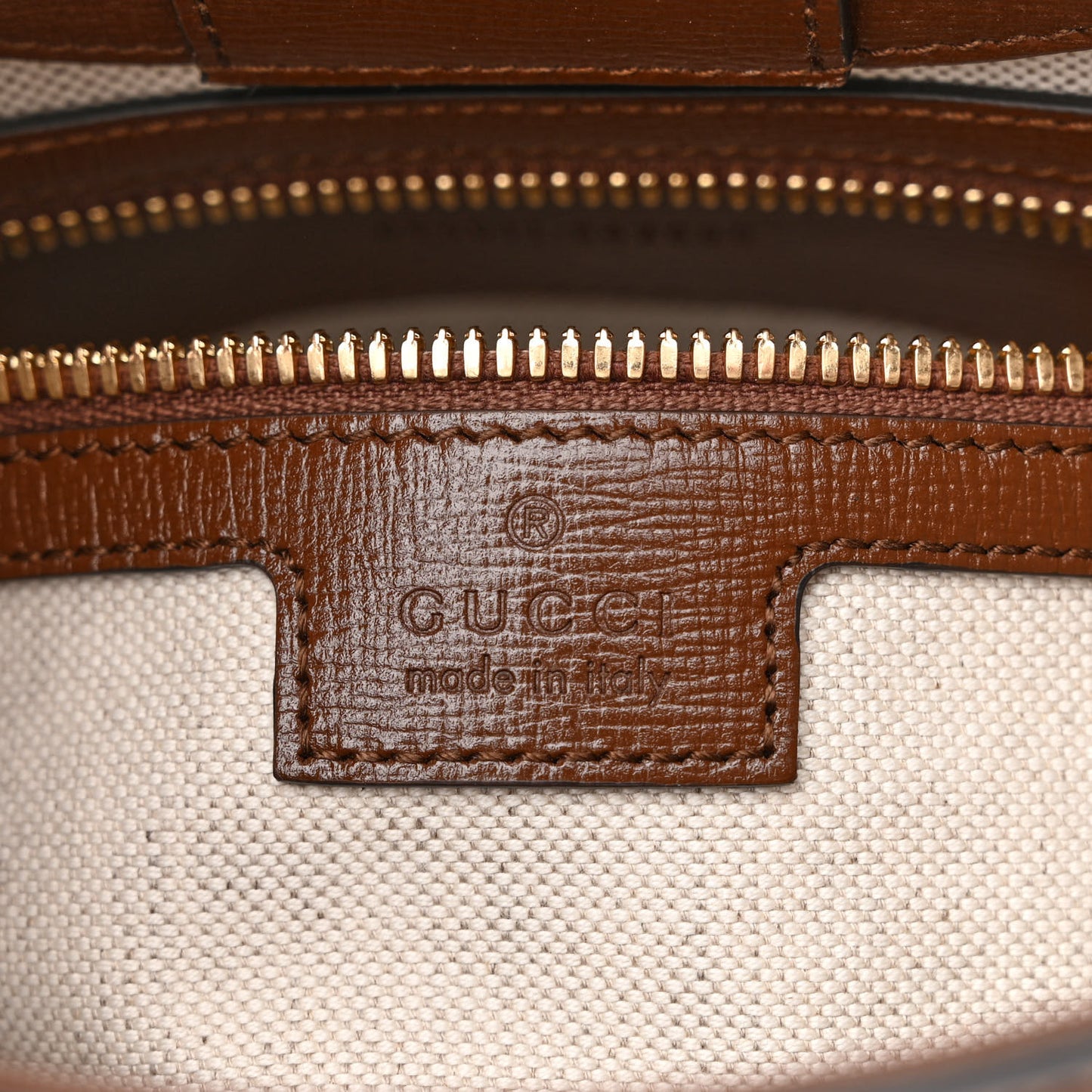GG Supreme Monogram Azalea Calfskin Retro Interlocking G Chain Shoulder Bag Beige Ebony Brown Sugar