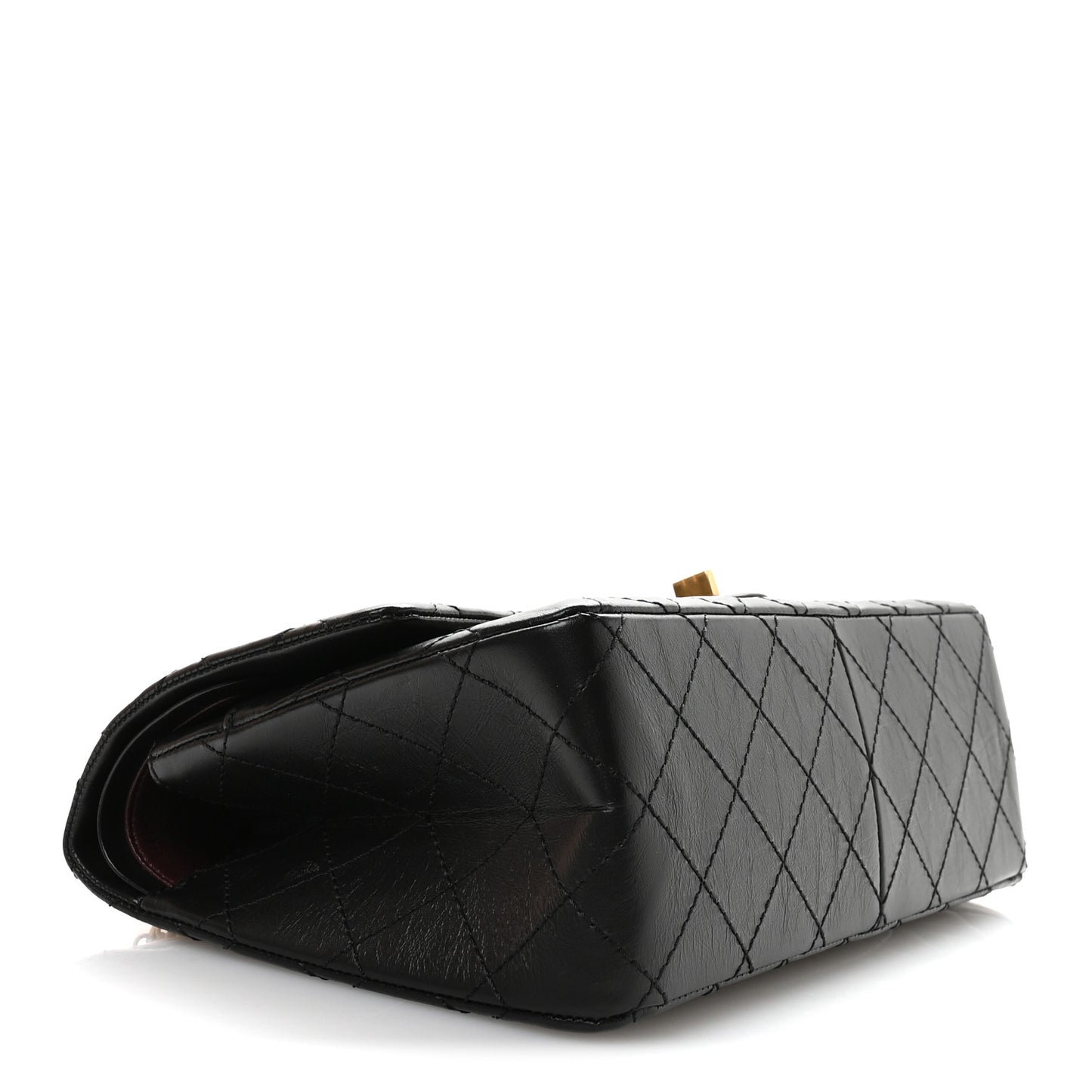 Aged Calfskin Quilted 2.55 Reissue 226 Flap Black