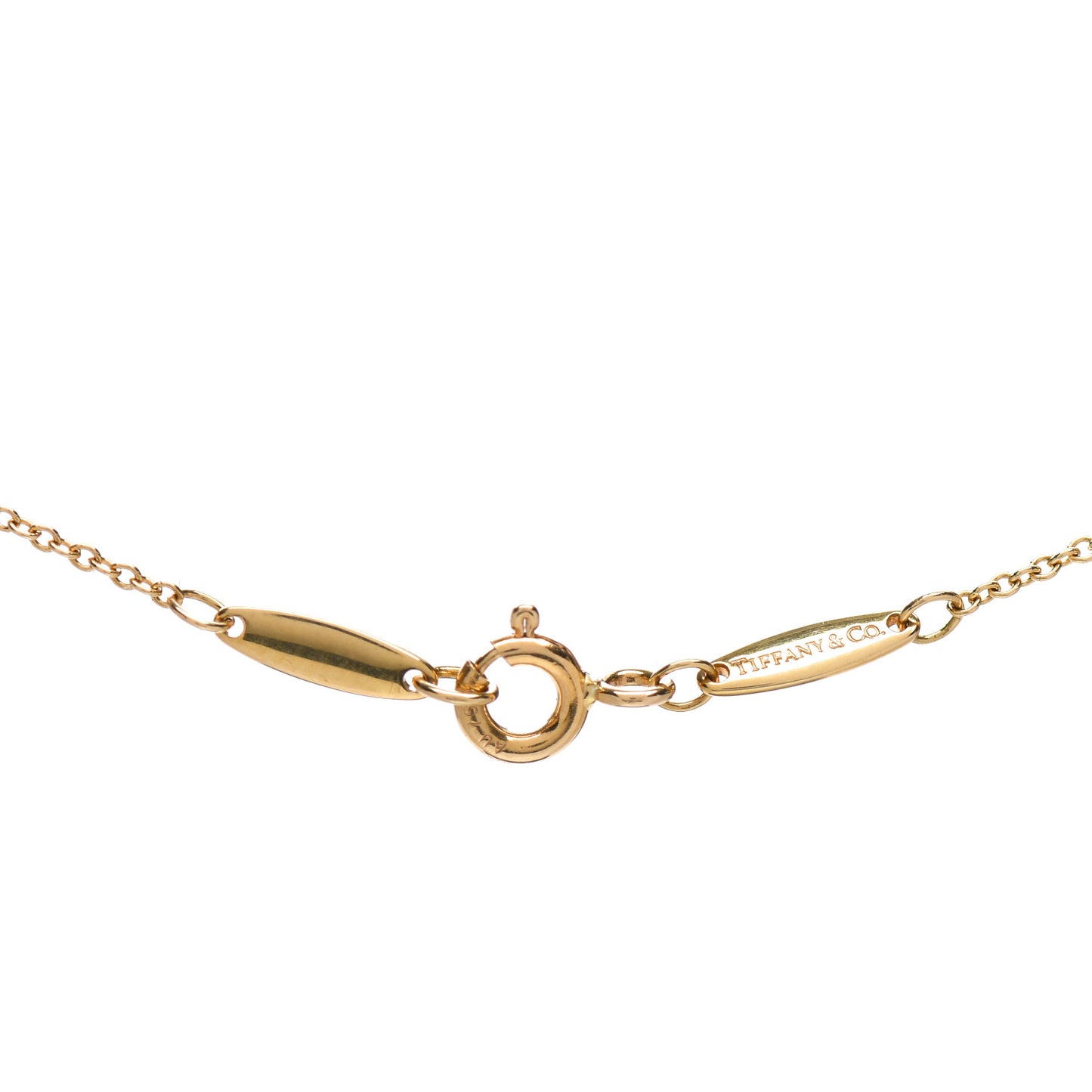 18K Yellow Gold Diamond .05ct Elsa Peretti Diamonds by the Yard Pendant Necklace
