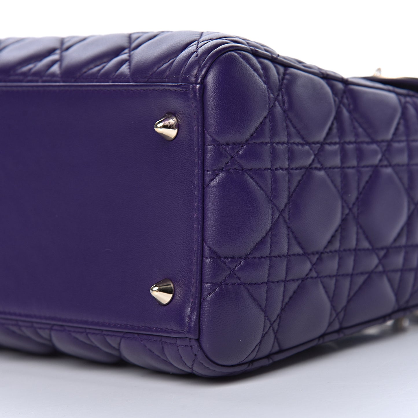Lambskin Cannage Medium Lady Dior Purple