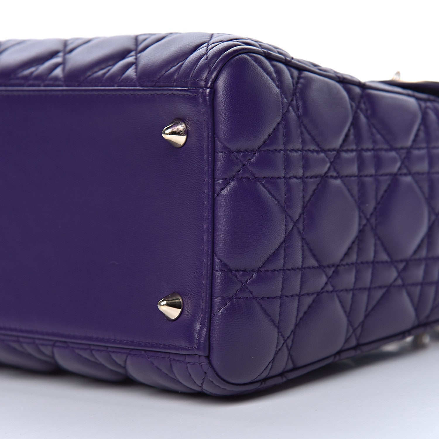 Christian Dior Lambskin Cannage Medium Lady Dior Purple 10 of 11