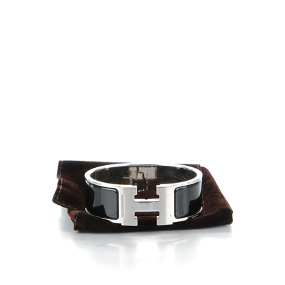 Hermes Enamel Wide Clic Clac H Bracelet GM Black 5 of 5