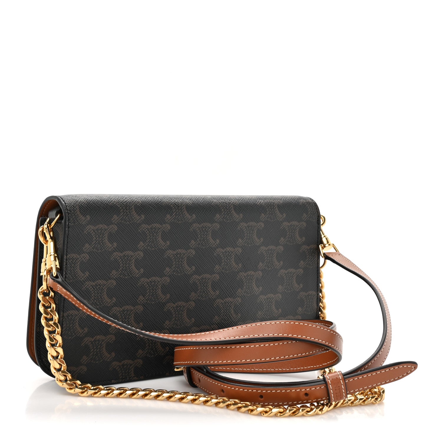 Celine Triomphe Canvas Multipochette Tan 3 of 12
