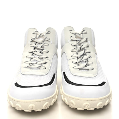 Chanel Calfskin Mesh Lycra Womens Logo High Top Sneakers 40 White 2 of 9