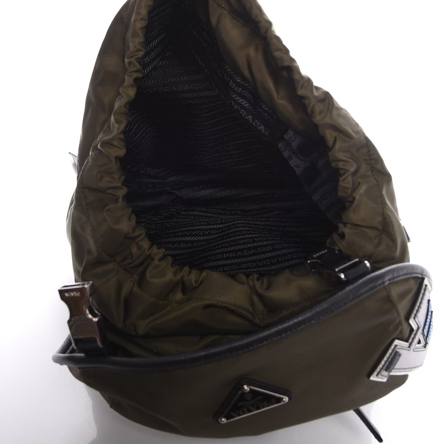 Tessuto Nylon Letteri Double Buckle Backpack Mimetico
