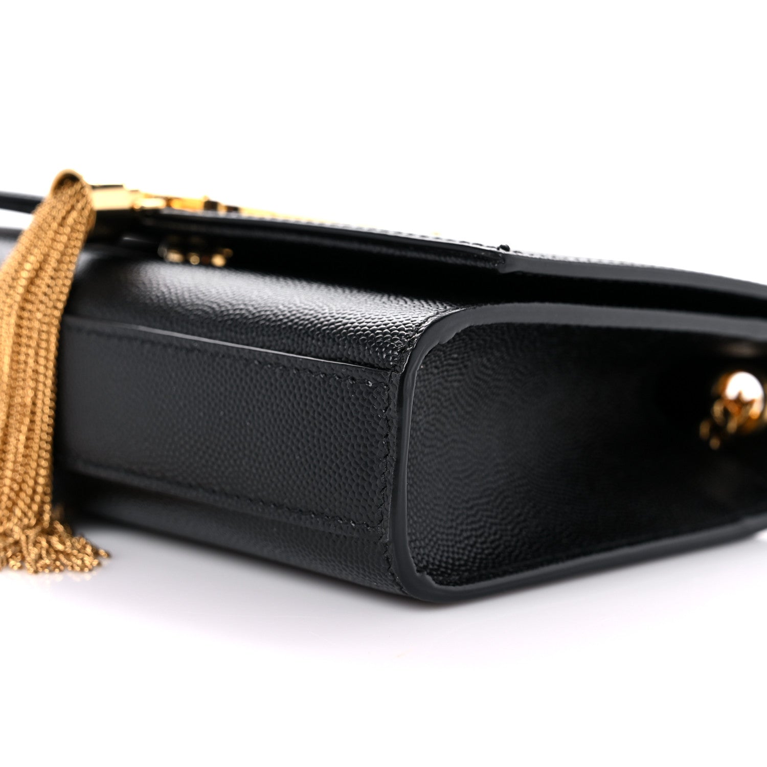 Saint Laurent Grain De Poudre Small Classic Monogram Kate Tassel Satchel Black 10 of 10
