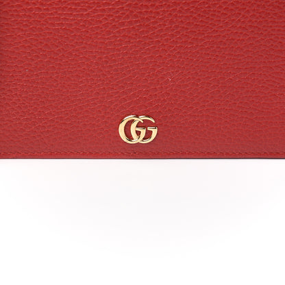 Gucci Dollar Calfskin Mini GG Marmont Chain Wallet Hibiscus Red 8 of 10
