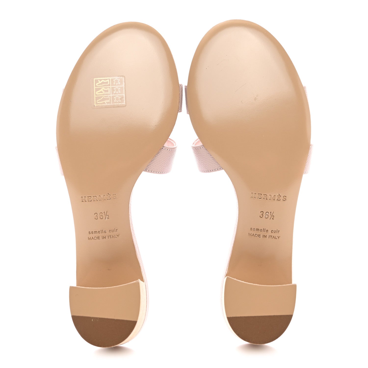 Hermes Epsom Oasis Sandals 36.5 Rose Porcelaine 5 of 8