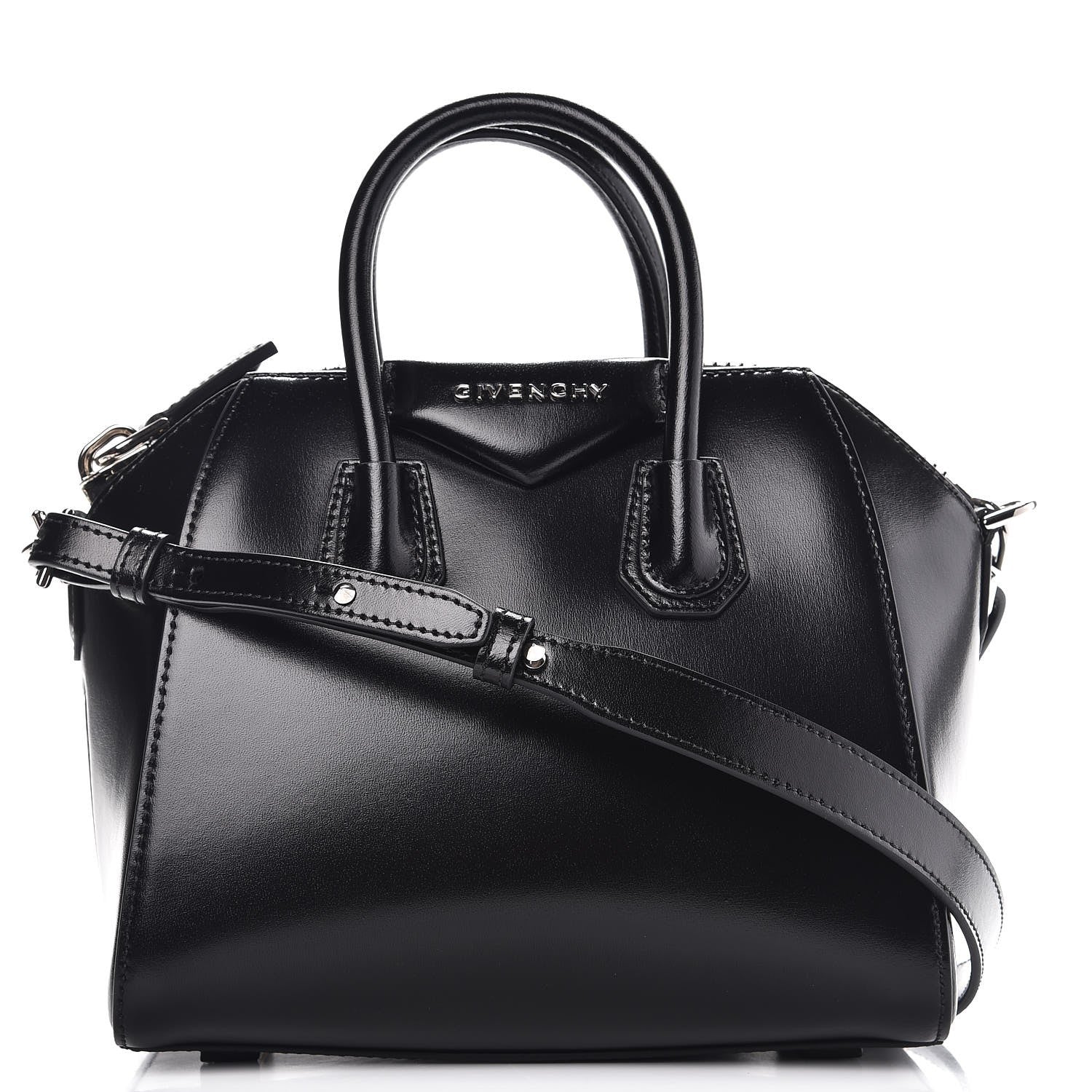 Givenchy Shiny Lord Calfskin Mini Antigona Black 1 of 7