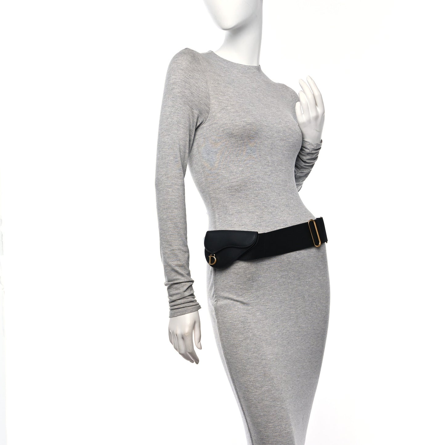 Matte Supple Calfskin Saddle Belt With Pouch L Black