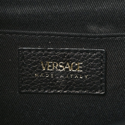 Versace Grainy Calfskin Virtus Chain Crossbody Black 6 of 8