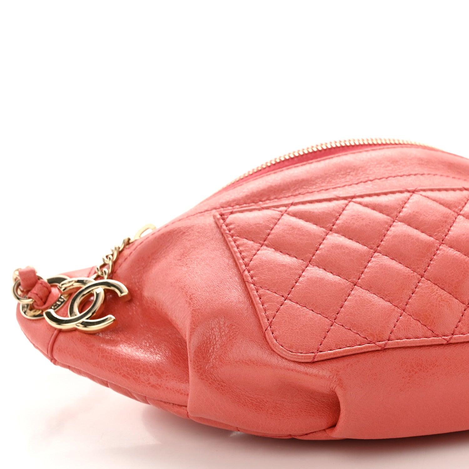 Chanel Crumpled Lambskin Quilted Bi Waist Bag Fanny Pack Pink 9 of 10