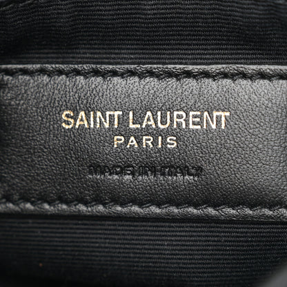 Saint Laurent Calfskin Y Quilted Monogram Toy Loulou Crossbody Bag Black 6 of 12