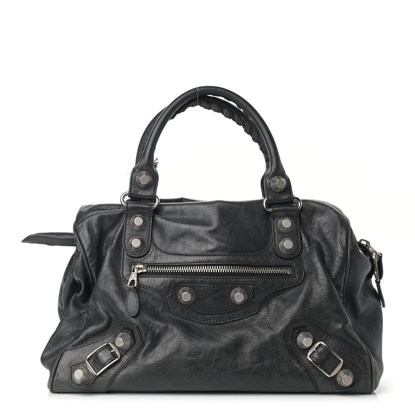 Agneau Giant 21 Silver Hardware Mid Day Black
