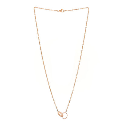 Cartier 18K Pink Gold Interlocking LOVE Necklace 3 of 5