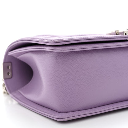 Chanel Caviar Quilted Medium Boy Flap Light Purple 9 of 11
