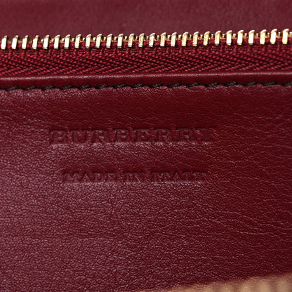 Burberry Grainy Calfskin House Check Elmore Zip Around Wallet Russet Red 6 of 7
