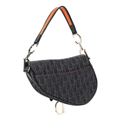 Christian Dior Denim Monogram Flight Saddle Bag 3 of 10
