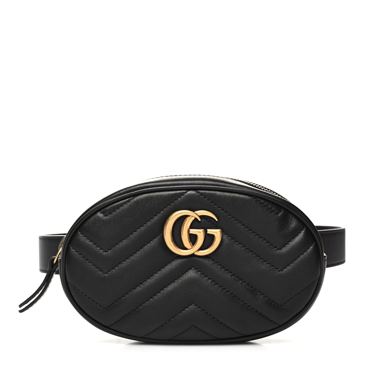 Calfskin Matelasse GG Marmont Belt Bag 75 30 Black