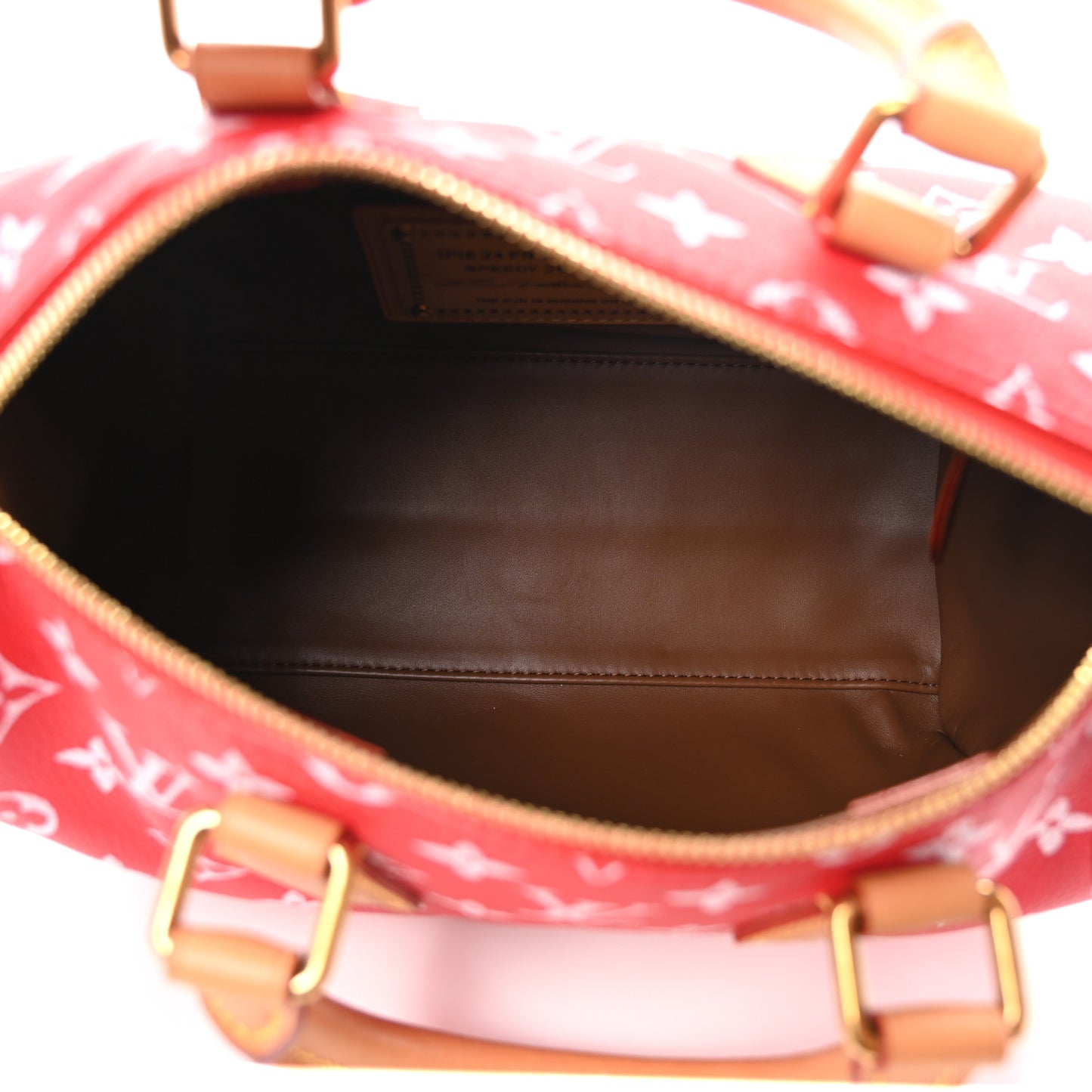 Soft Calfskin Monogram Speedy P9 Bandouliere 25 Red