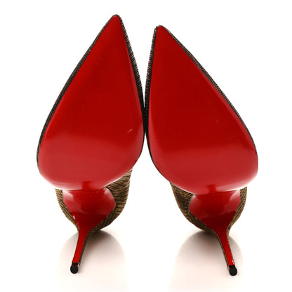 Christian Louboutin Glitter Chain So Kate 120 Pumps 37.5 Black Gold 5 of 8