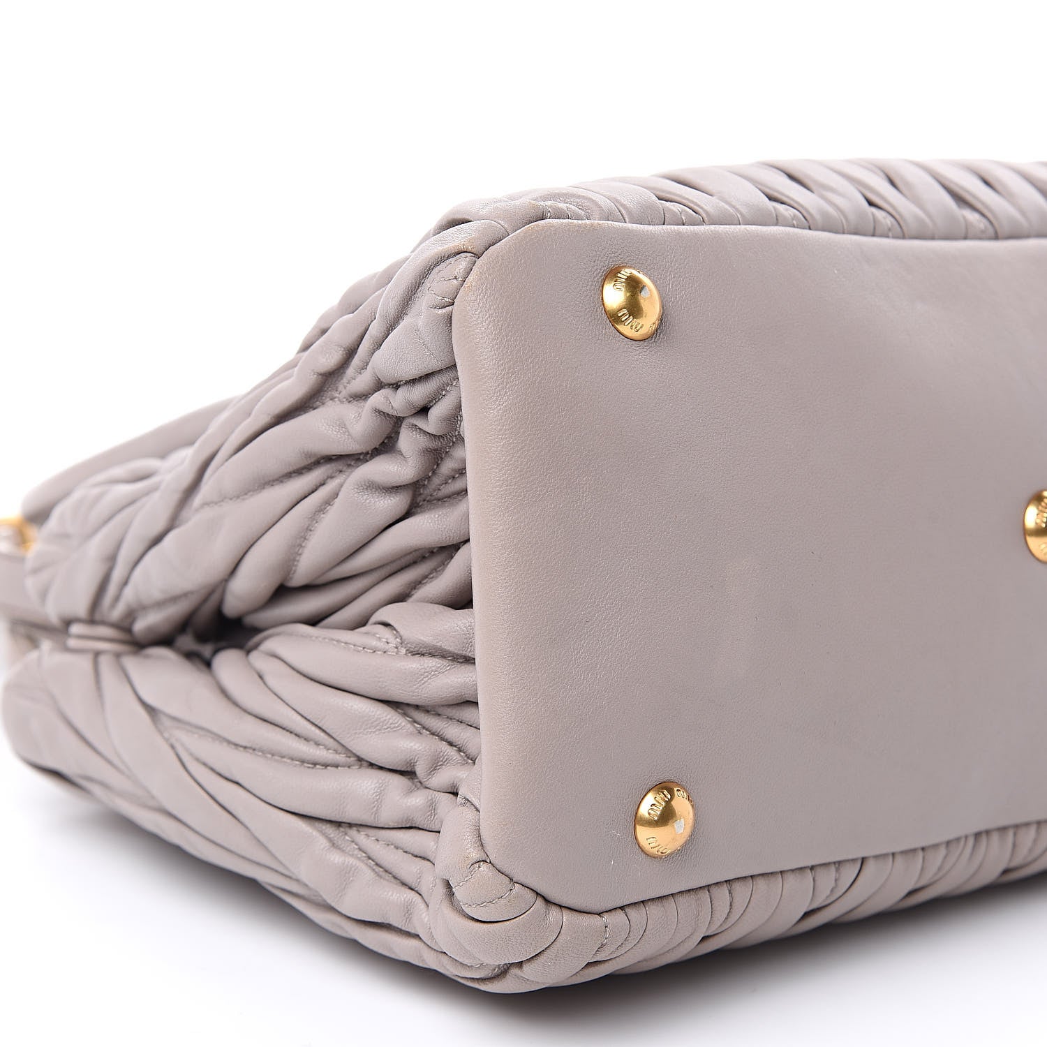 Miu Miu Nappa Matelasse Tote Pomice 7 of 15