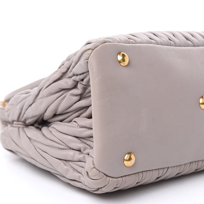 Miu Miu Nappa Matelasse Tote Pomice 7 of 15