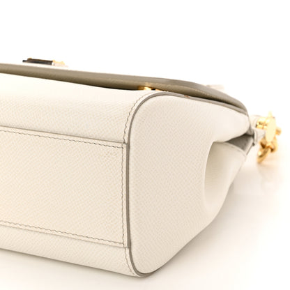 Dolce & Gabbana Lizard Calfskin Embossed Small Miss Sicily Satchel White 9 of 9