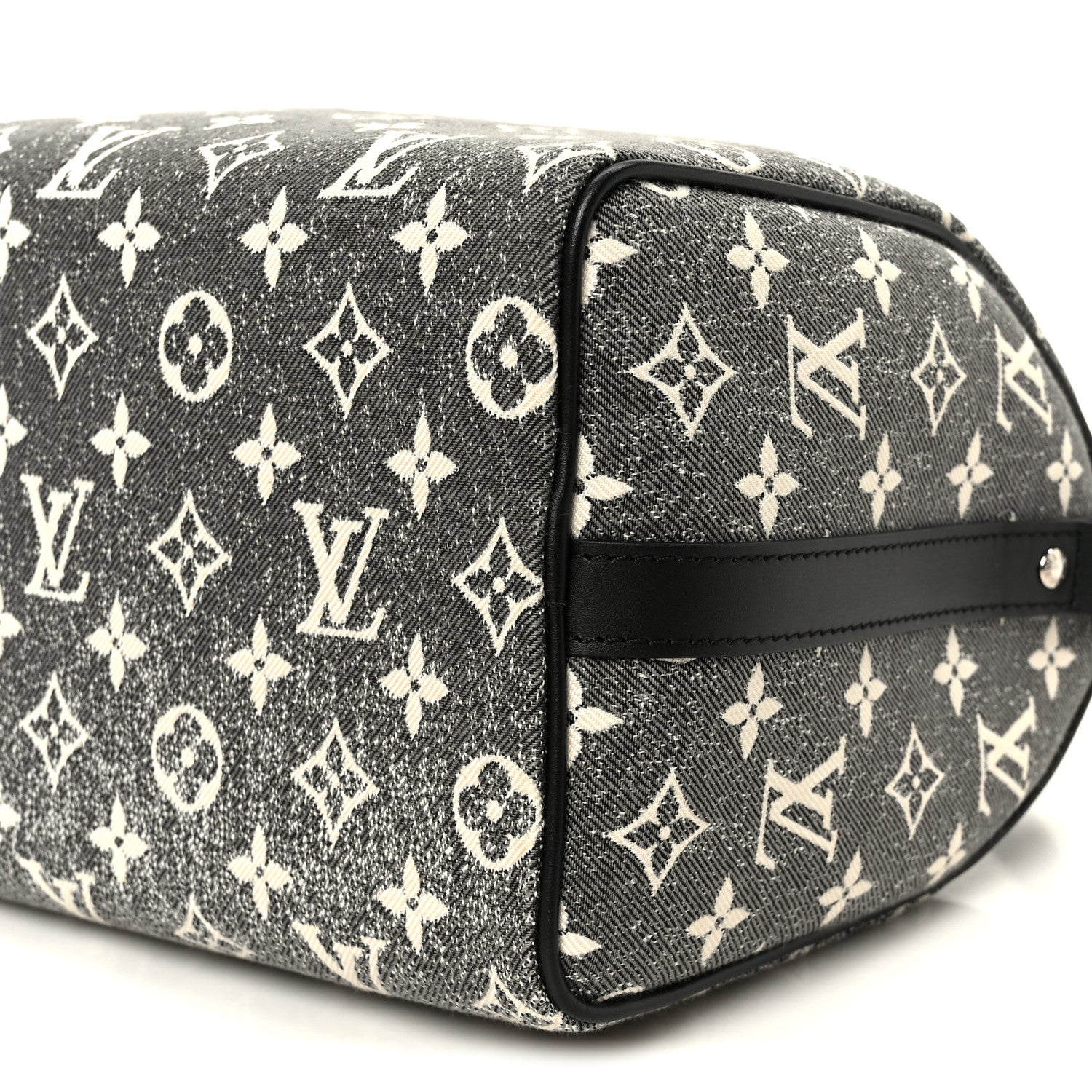 Louis Vuitton Denim Monogram Jacquard Speedy Bandouliere 25 Black 12 of 12