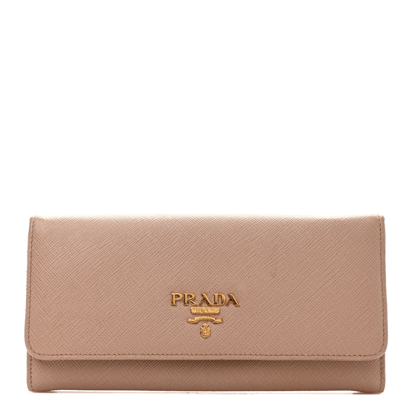 Saffiano Metal Continental Flap Wallet Cammeo
