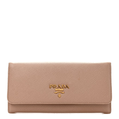 Prada Saffiano Metal Continental Flap Wallet Cammeo 1 of 6