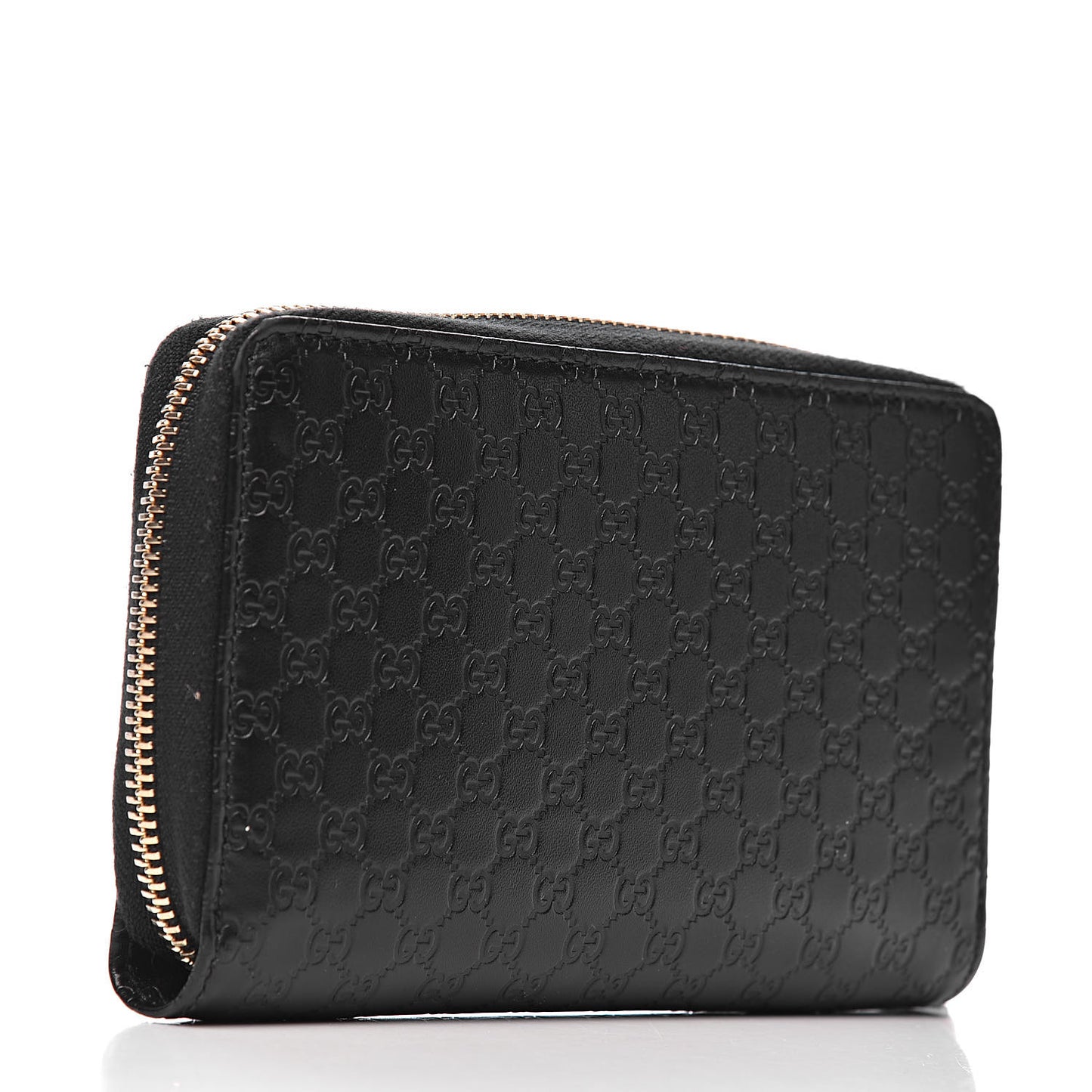 Soft Microguccissima Zip Around Organizer Wallet Black