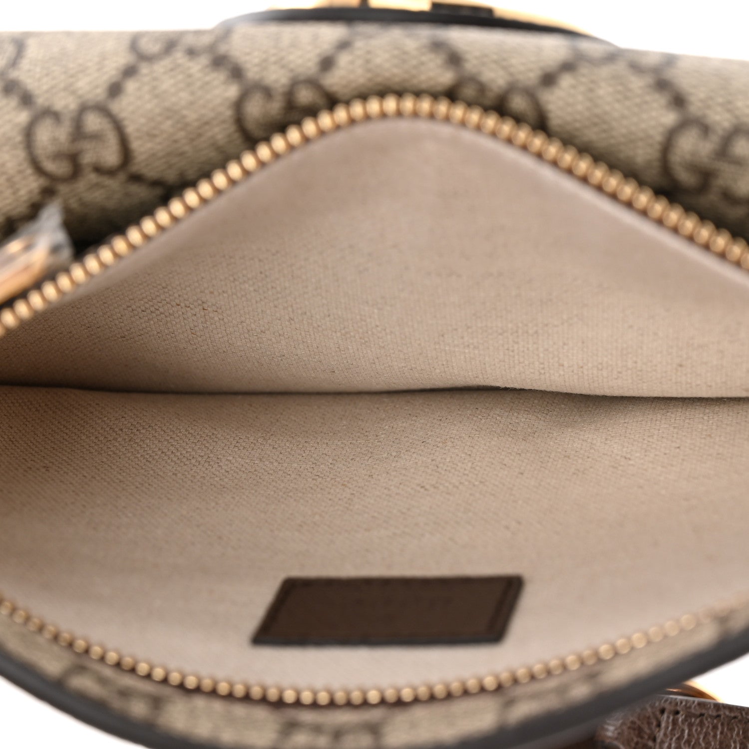 Gucci GG Supreme Monogram Textured Dollar Calfskin Blondie Belt Bag  Beige Ebony New Acero 6 of 11