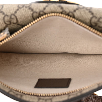 Gucci GG Supreme Monogram Textured Dollar Calfskin Blondie Belt Bag  Beige Ebony New Acero 6 of 11