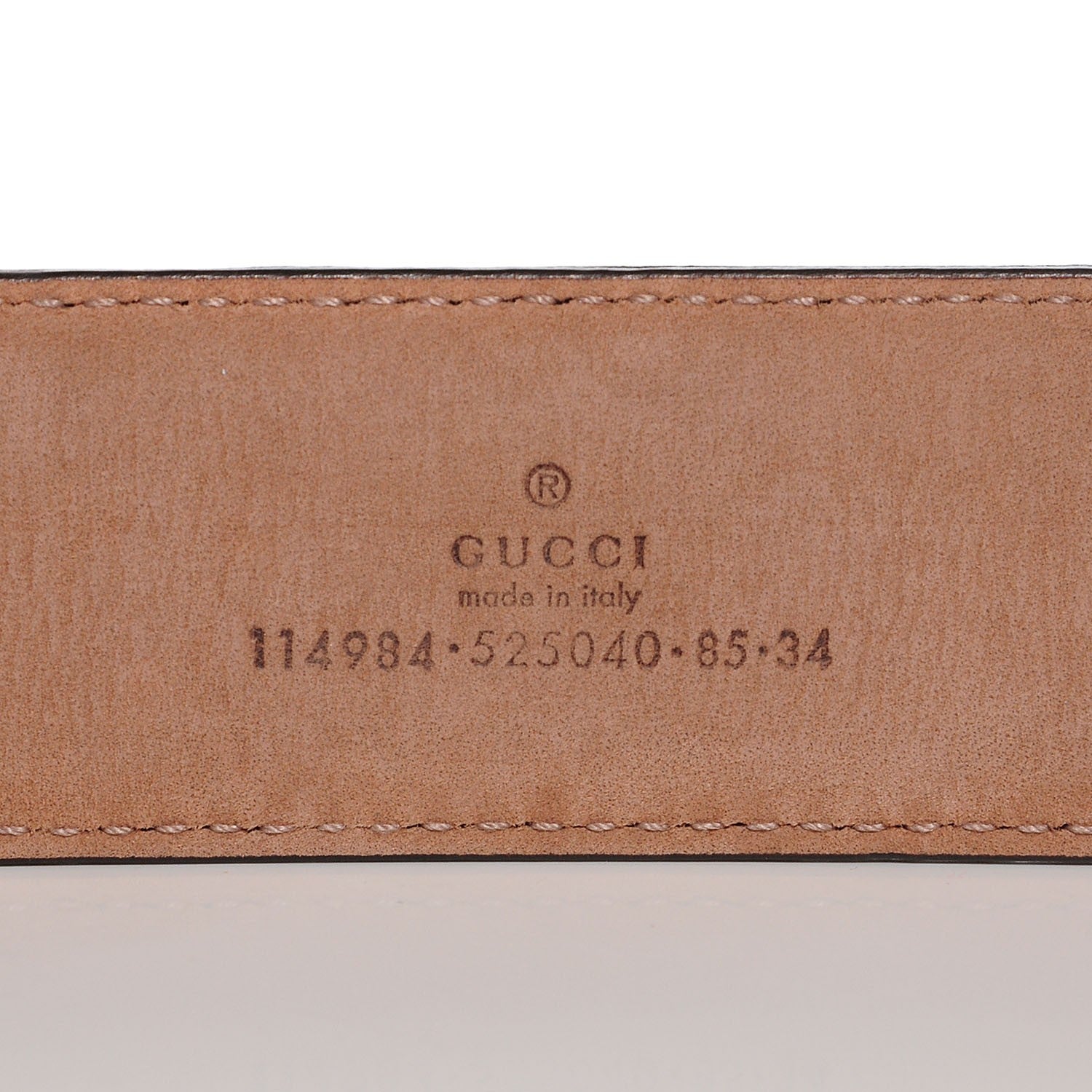 Gucci Guccissima Interlocking G Belt 85 34 Green Silver 4 of 6