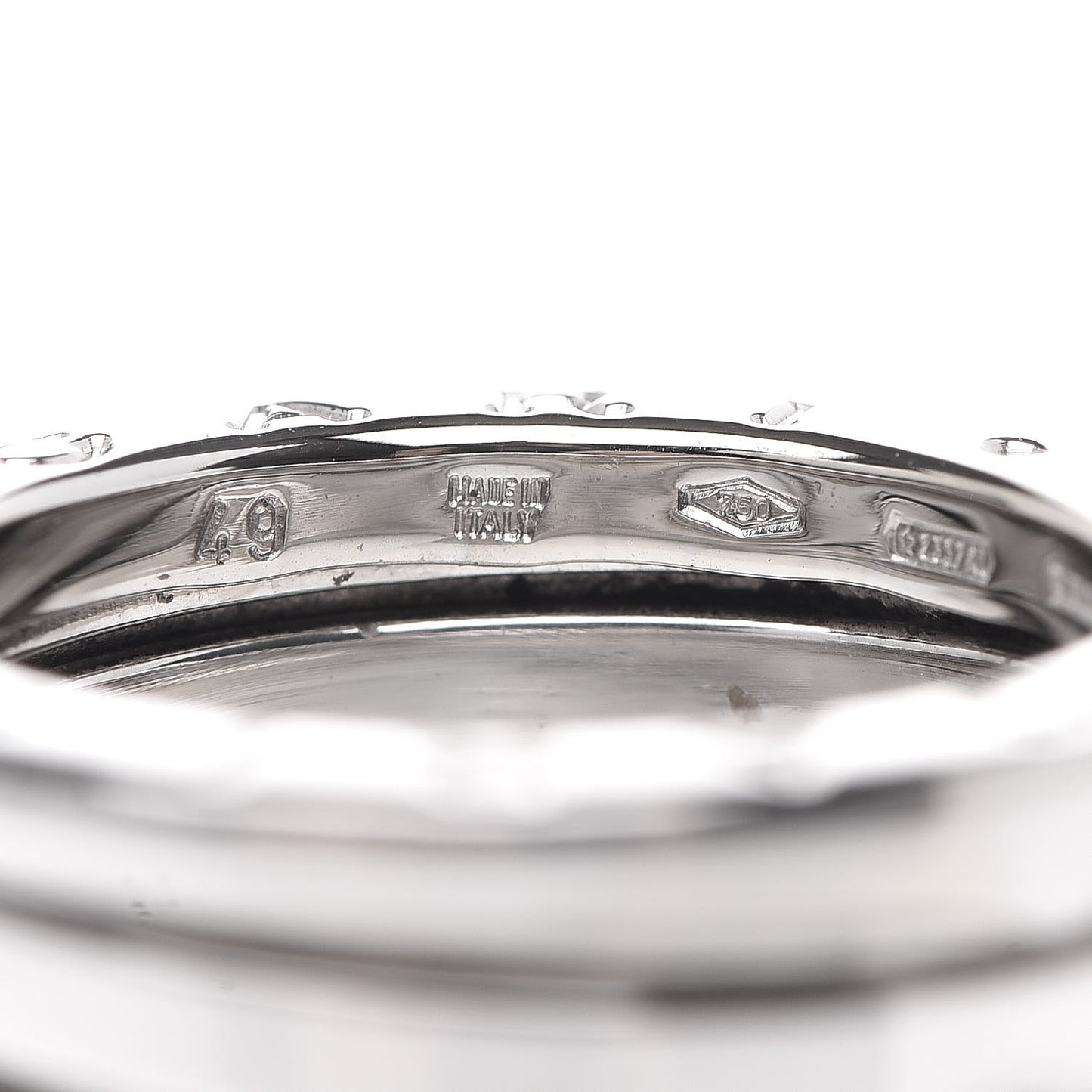 18K White Gold B.Zero1 3 Band Ring 49 5