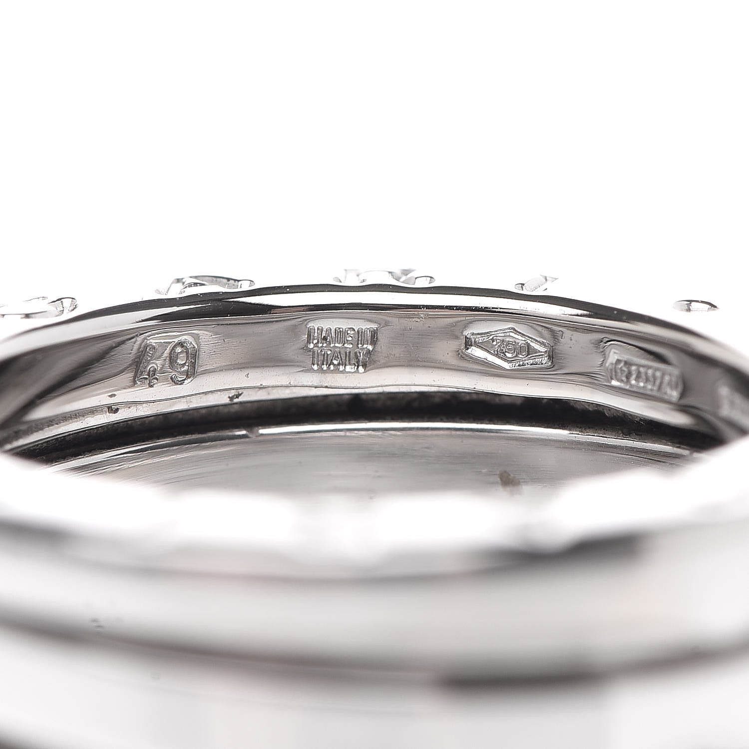 Bulgari 18K White Gold B.Zero1 3 Band Ring 49 5 4 of 5