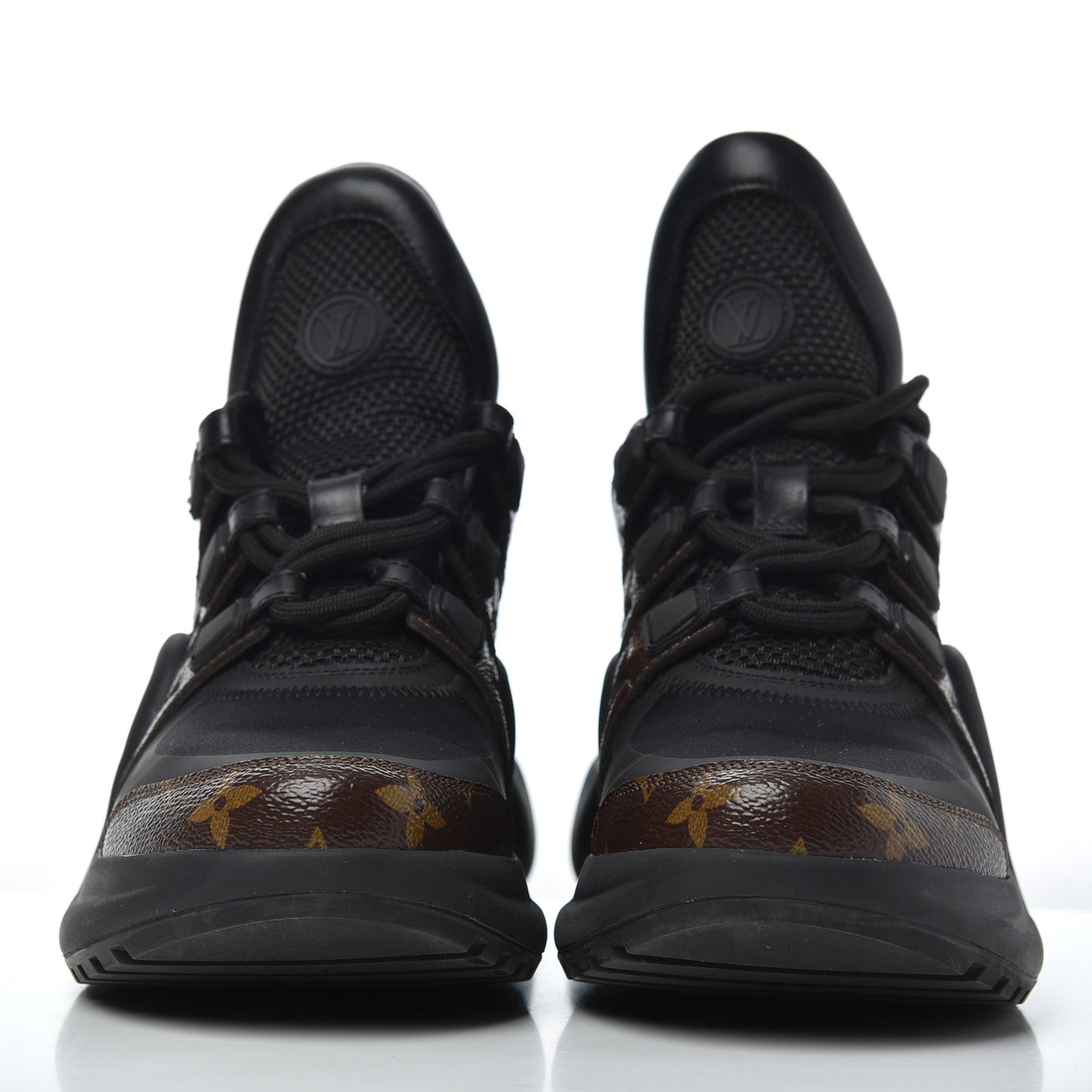 Calfskin Patent Monogram LV Archlight Sneakers 37.5 Black