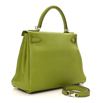 Hermes Taurillon Clemence Kelly Retourne 28 Vert Anis 3 of 12