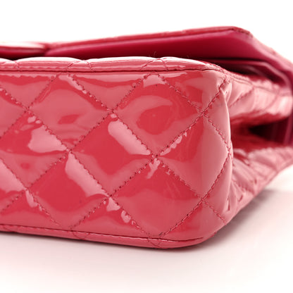 Chanel Patent Calfskin Quilted Medium Double Flap Pink 10 of 14