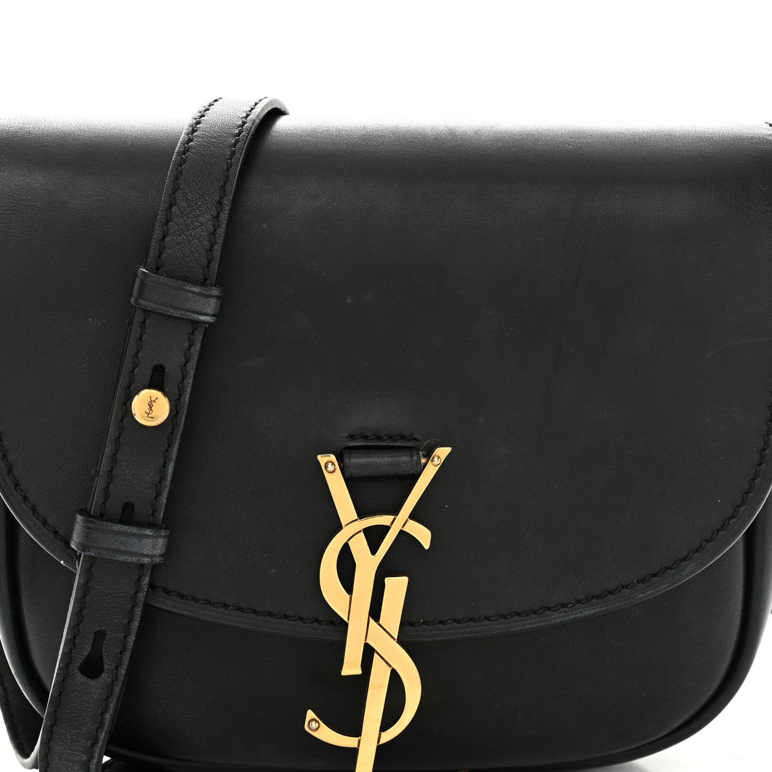 Saint Laurent Smooth Calfskin Classic Monogram Small Kaia Satchel Black 7 of 13