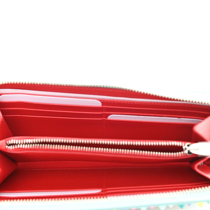 Christian Louboutin Calfskin Panettone Spiked Zip Around Wallet Source Multicolor 5 of 7
