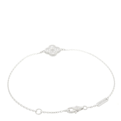 Van Cleef & Arpels 18K White Gold Diamond Sweet Alhambra Bracelet 2 of 5