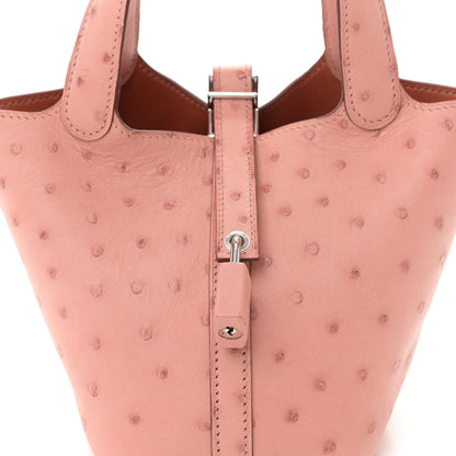 Hermes Ostrich Micro Picotin Lock Terre Cuite 8 of 11