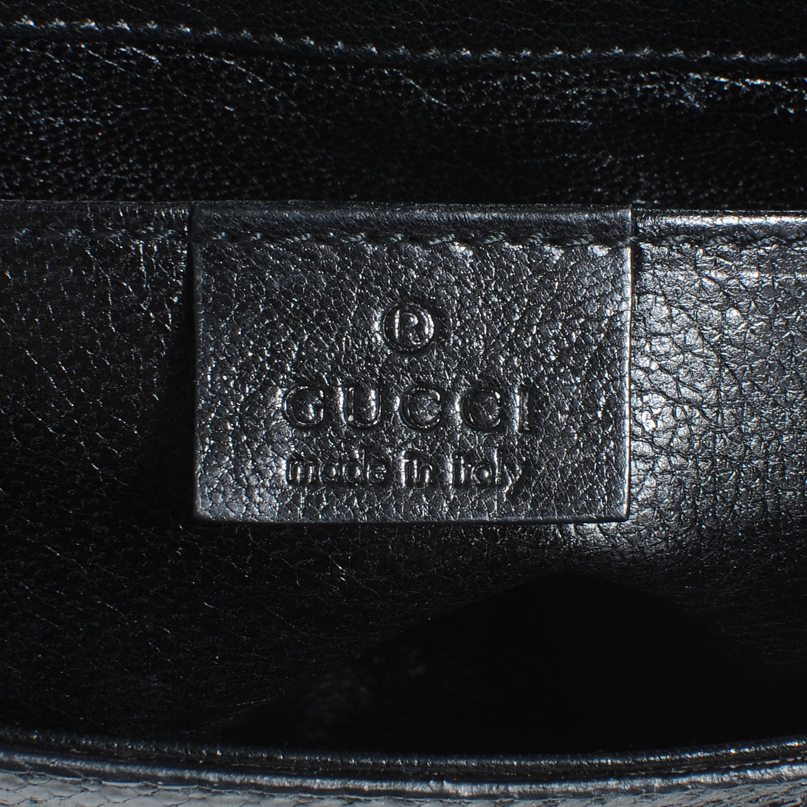Gucci Python Studded Large Horsebit Chain Clutch Black 5 of 7