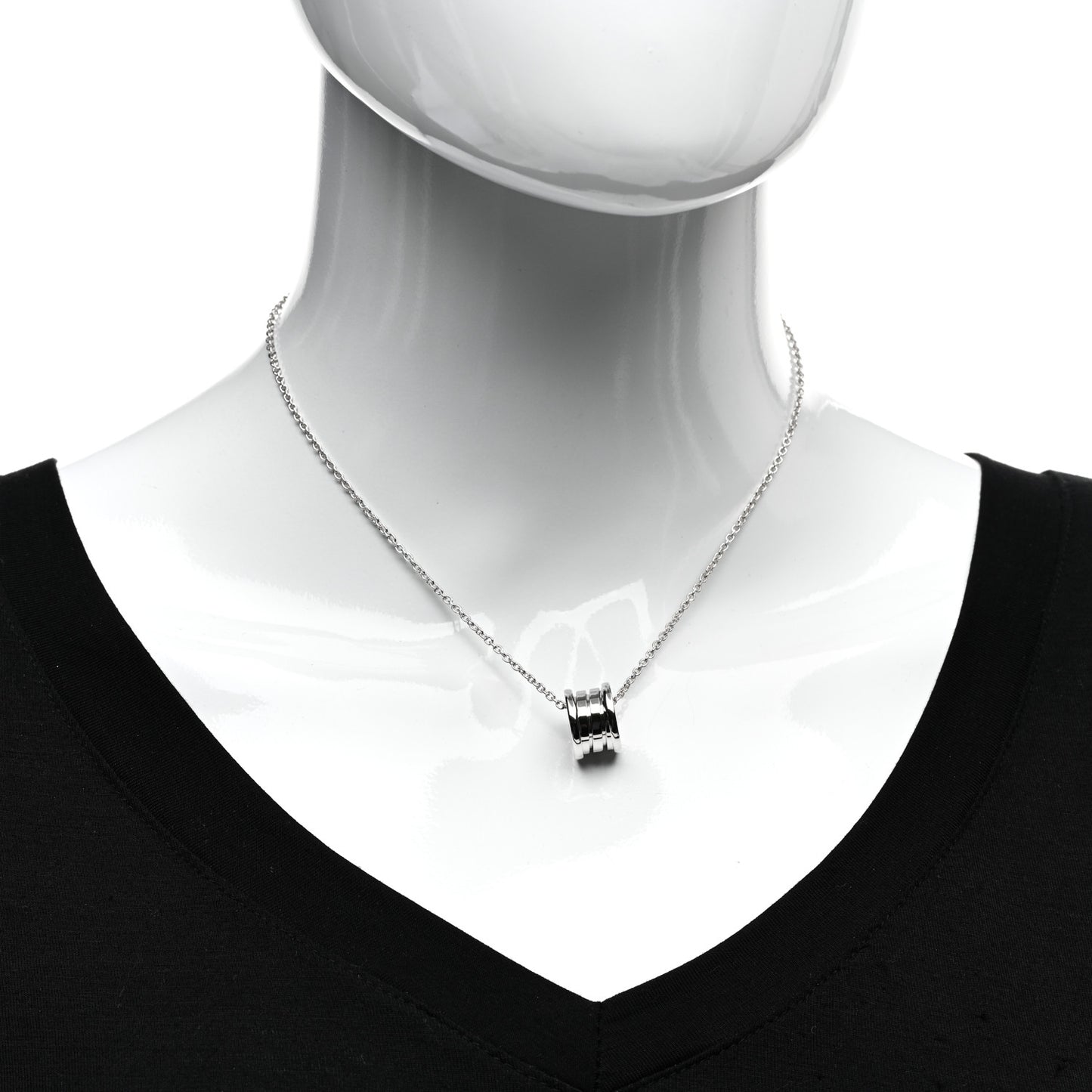 18K White Gold B.Zero1 Pendant Necklace