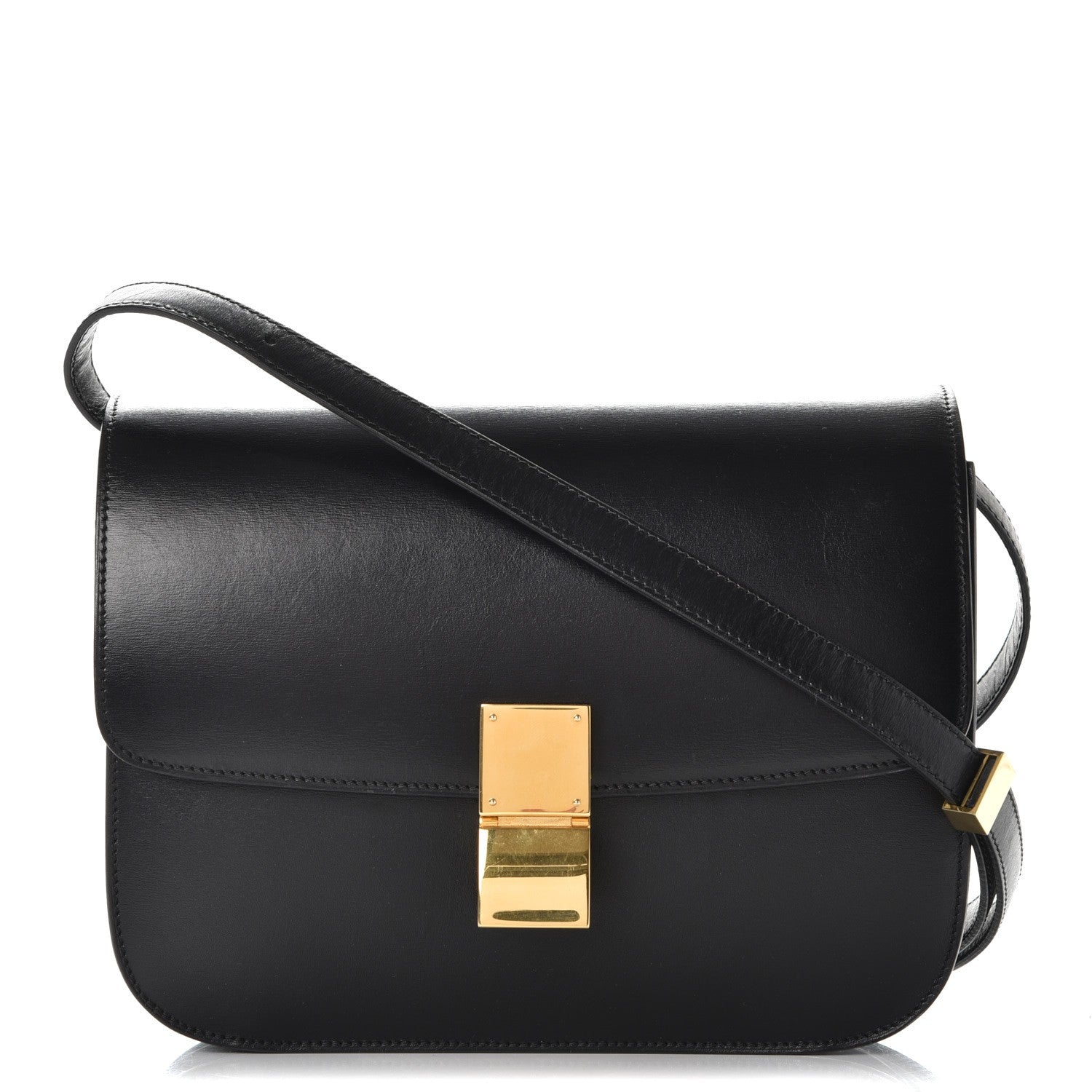 Celine Box Calfskin Medium Classic Box Flap Bag Black 1 of 8