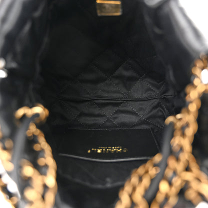Chanel Shiny Calfskin Quilted Mini Chanel 22 Black 5 of 11